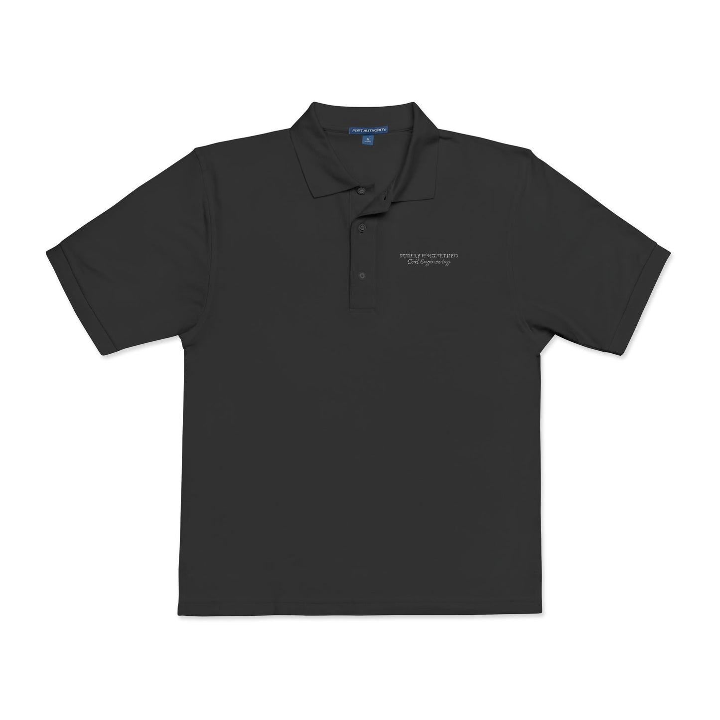 Dark Embroidered Civil Engineering Polo Shirt